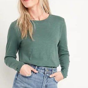 EveryWear Slub-Knit Long-Sleeved Forest Green 3X T-Shirt NWT